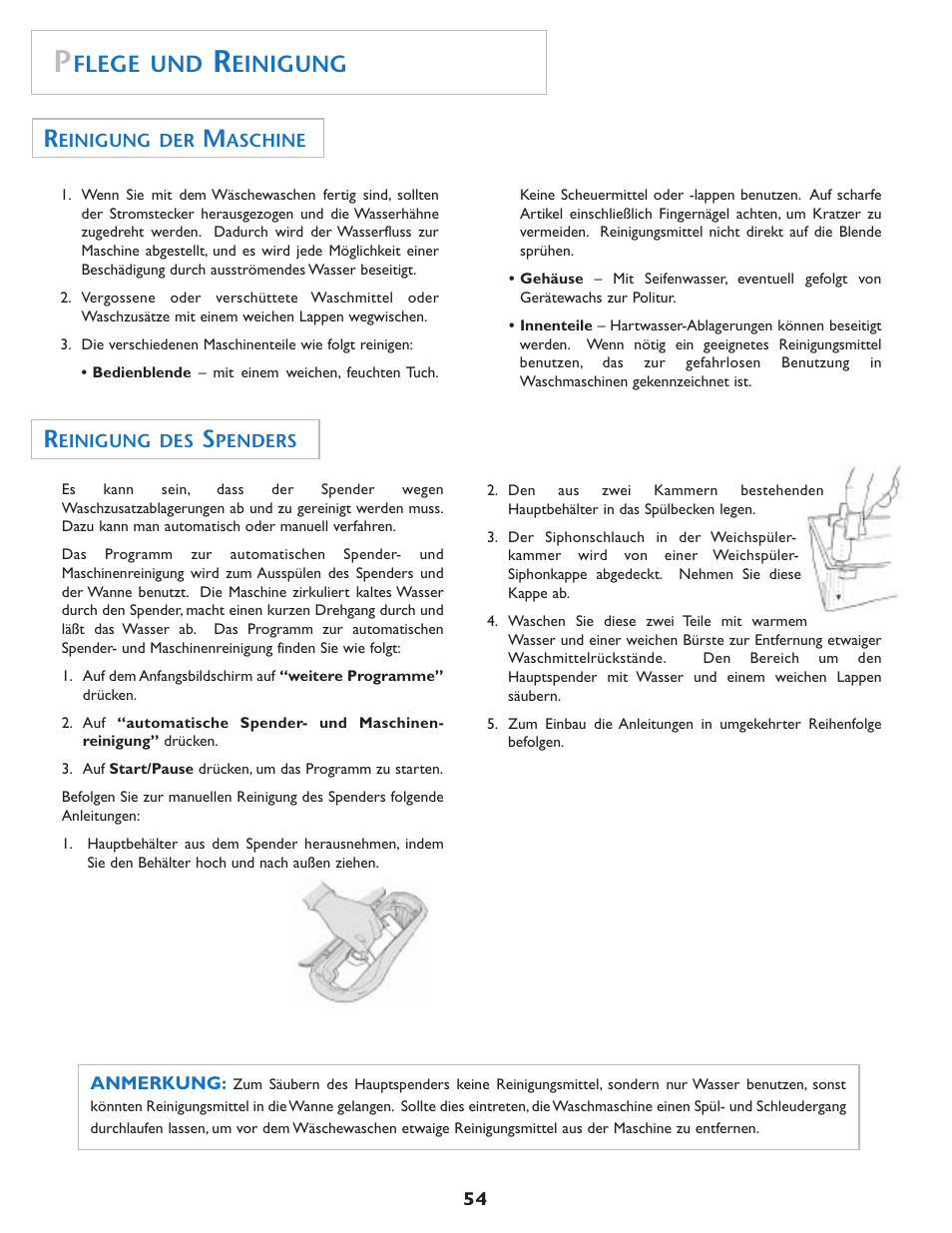 Flege und, Einigung | Maytag MAH7550AGW User Manual | Page 55 / 80