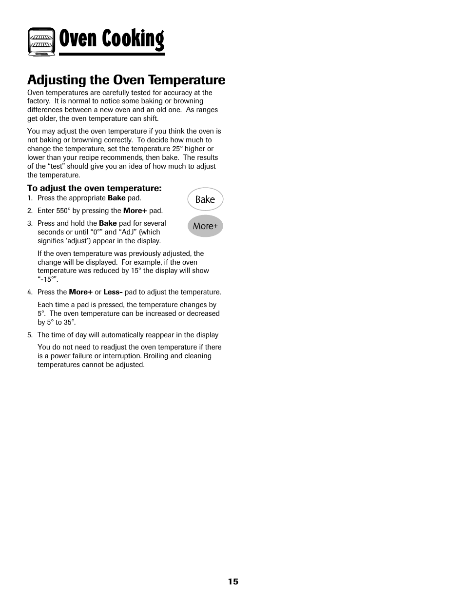 8113p636-60.p16, Oven cooking, Adjusting the oven temperature | Maytag 8113P636-60 User Manual | Page 16 / 84