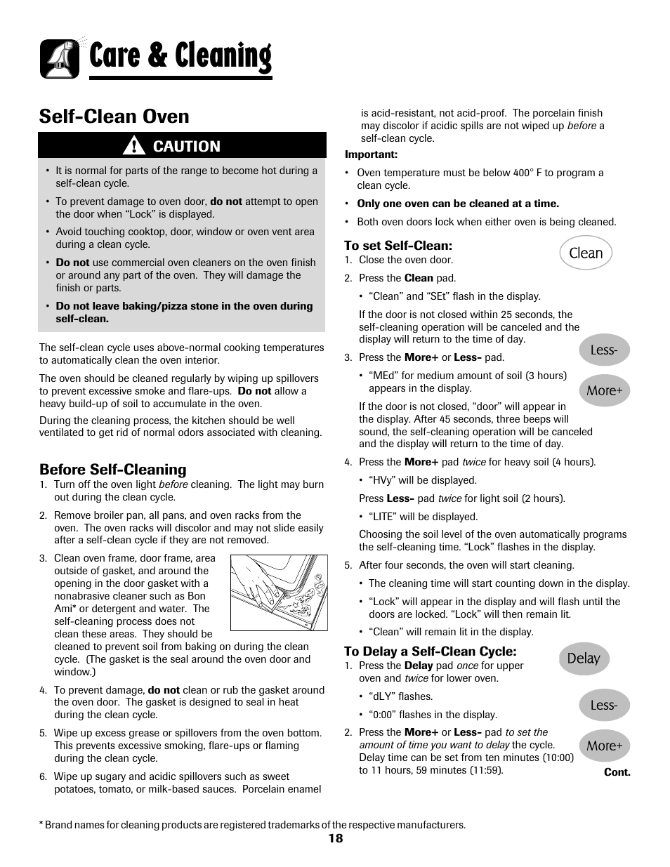 8113p636-60.p19, Care & cleaning, Self-clean oven | Caution, Before self-cleaning | Maytag 8113P636-60 User Manual | Page 19 / 84