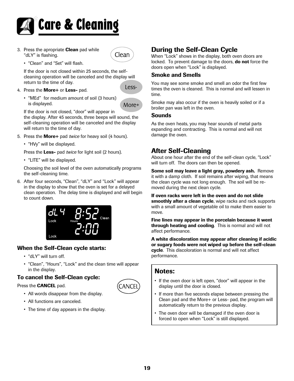 8113p636-60.p20, Care & cleaning, During the self-clean cycle | After self-cleaning | Maytag 8113P636-60 User Manual | Page 20 / 84