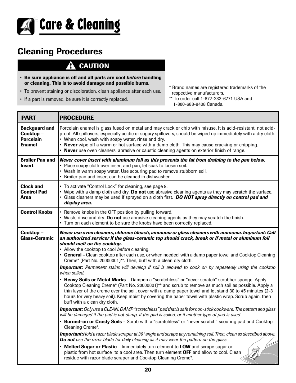 8113p636-60.p21, Care & cleaning, Cleaning procedures | Caution | Maytag 8113P636-60 User Manual | Page 21 / 84