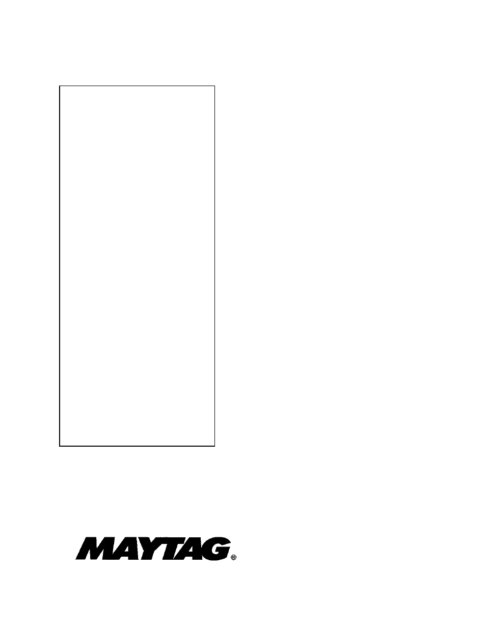 Maytag MAV7357AWQ User Manual | 16 pages