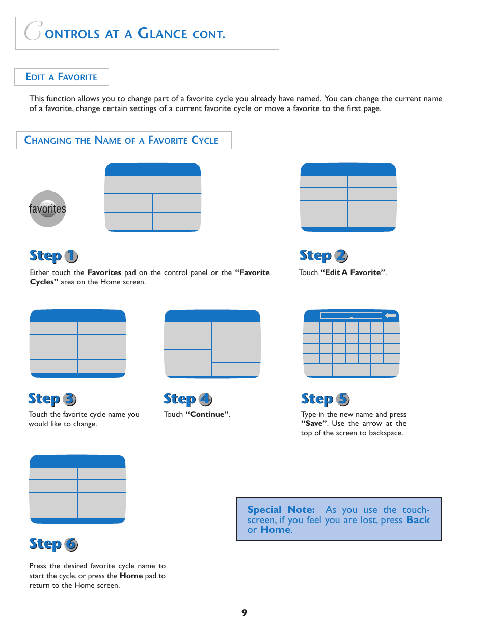 Step 1, Step 6, Ontrols at a | Lance, Cont | Maytag MD7500 User Manual | Page 10 / 20