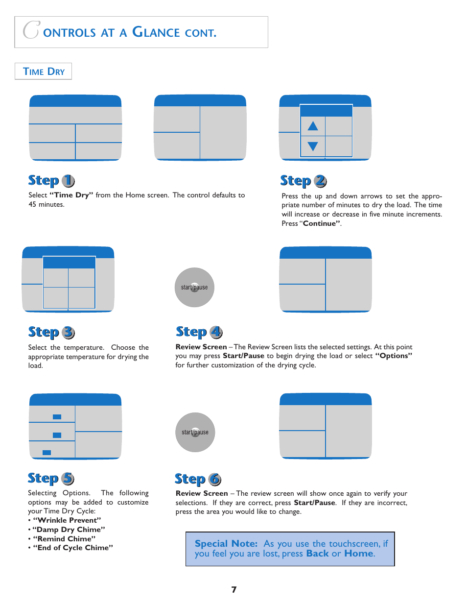 Step 1, Step 6, Ontrols at a | Lance, Cont | Maytag MD7500 User Manual | Page 8 / 20