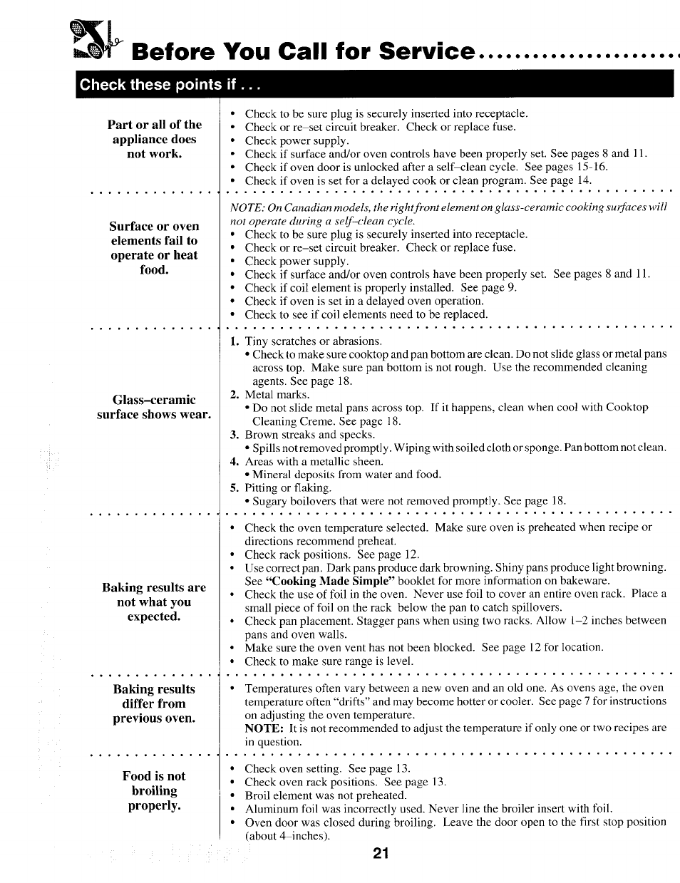 Before you, For service, Call | Maytag T1 User Manual | Page 22 / 24