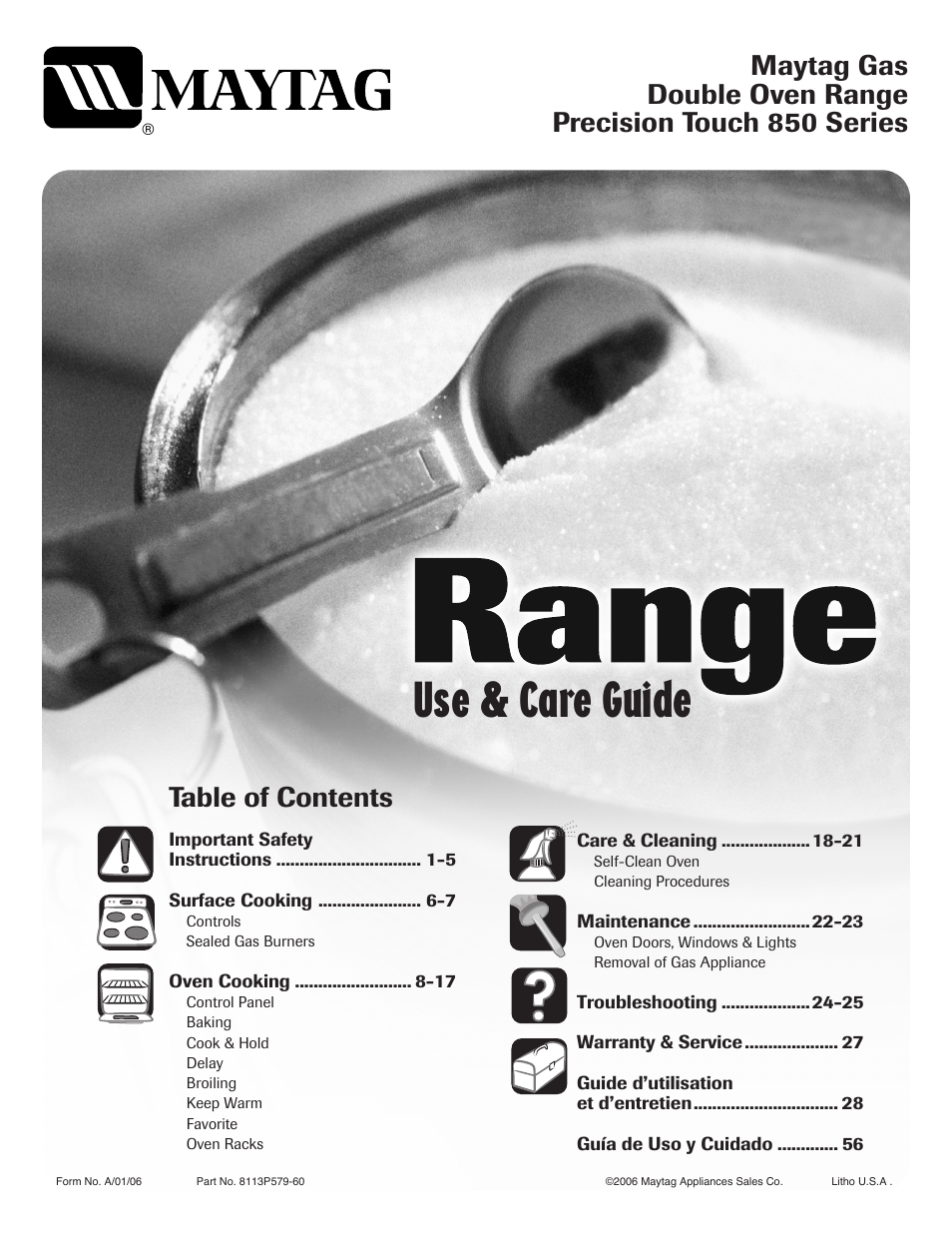 Maytag PRECISION TOUCH 850 User Manual | 27 pages