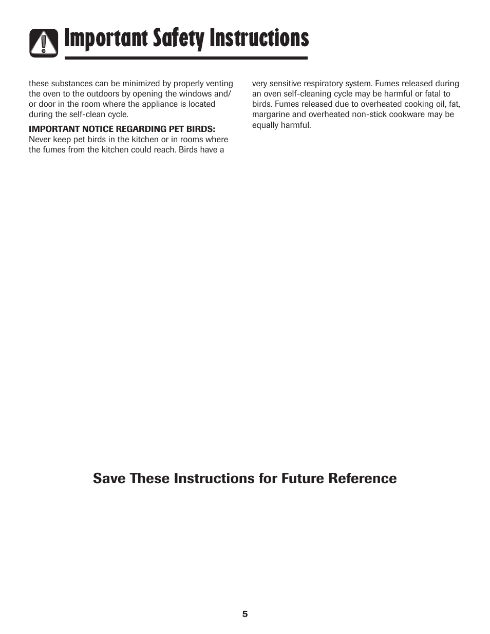 Important safety instructions | Maytag PRECISION TOUCH 850 User Manual | Page 6 / 27