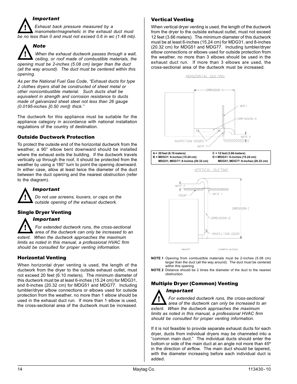 Maytag MDG31 User Manual | Page 14 / 26