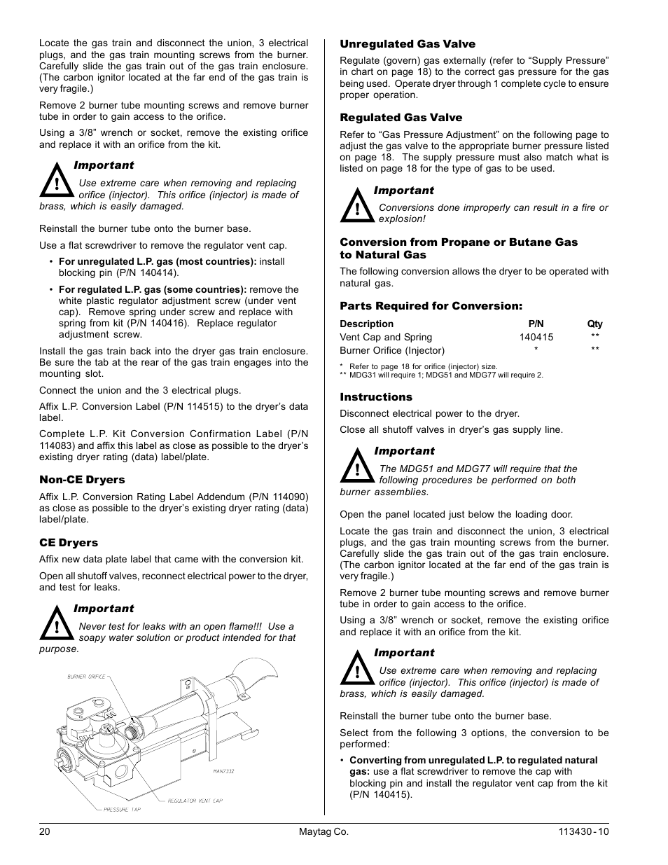 Maytag MDG31 User Manual | Page 20 / 26