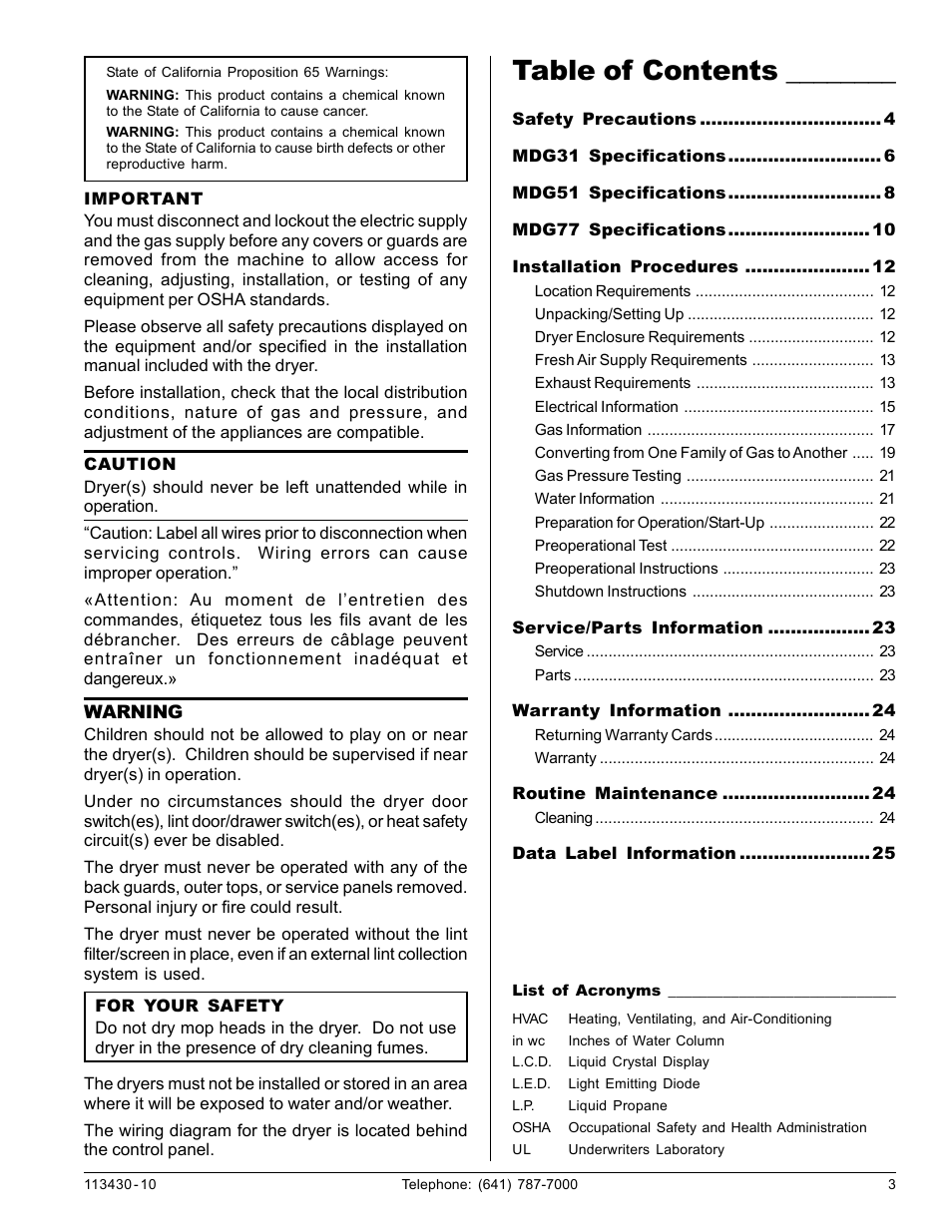 Maytag MDG31 User Manual | Page 3 / 26