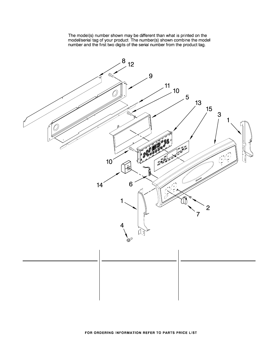 Control panel, Control panel parts | Maytag MER6755AAS26 User Manual | Page 2 / 10