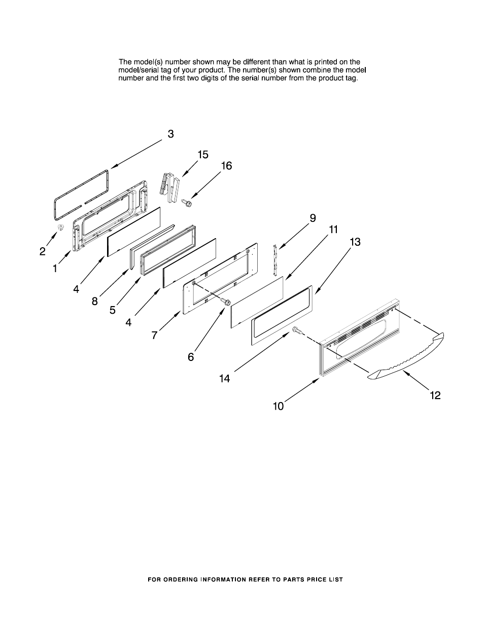 Upper door, Upper door parts | Maytag MER6755AAS26 User Manual | Page 5 / 10