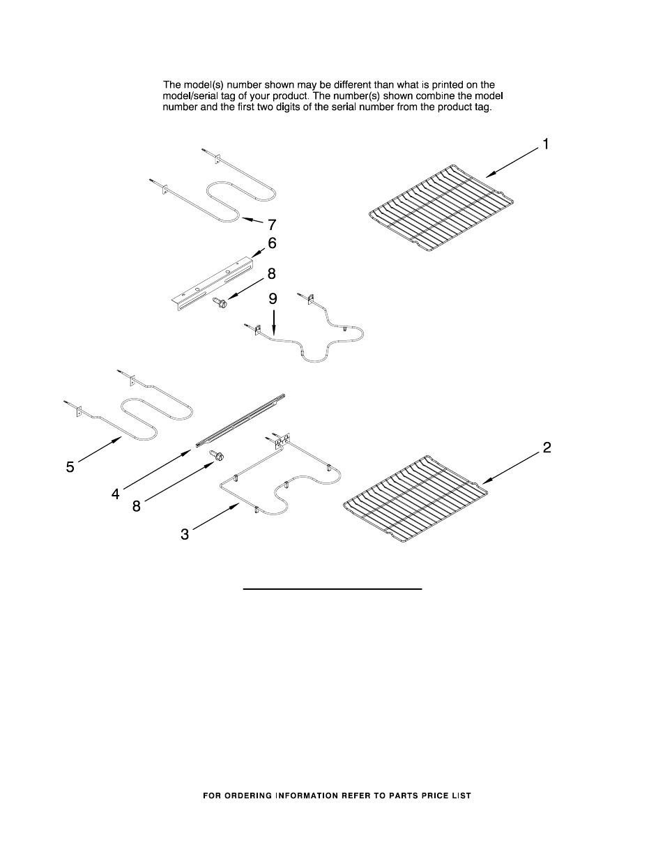 Rack and element, Rack and element parts | Maytag MER6755AAS26 User Manual | Page 9 / 10