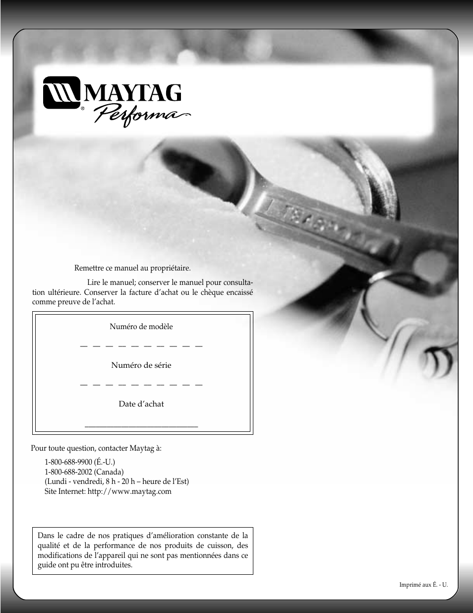 Uide, De l, Utilisateur | Cuisinère électrique wt-tod | Maytag WT-TOD User Manual | Page 13 / 36