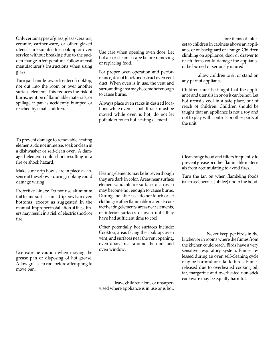 Coil elements, Deep fat fryers, Save these instructions for future reference | Ventilating hoods, Important safety notice and warning, Oven, Heating elements, Child safety | Maytag WT-TOD User Manual | Page 3 / 36