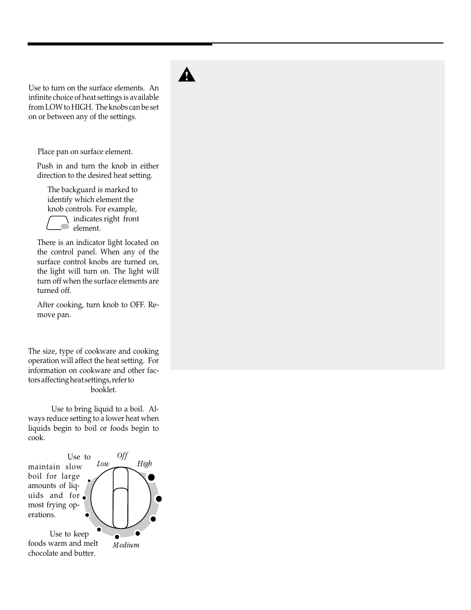 Surface cooking, Surface controls, Caution | Maytag WT-TOD User Manual | Page 4 / 36