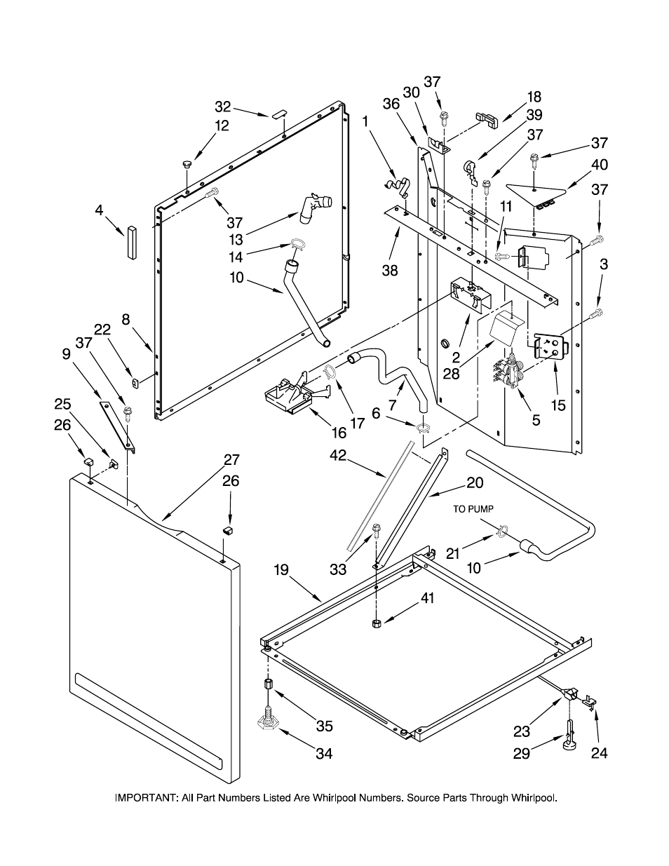 Washer cabinet, Washer cabinet parts | Maytag MGT3800TW0 User Manual | Page 11 / 22