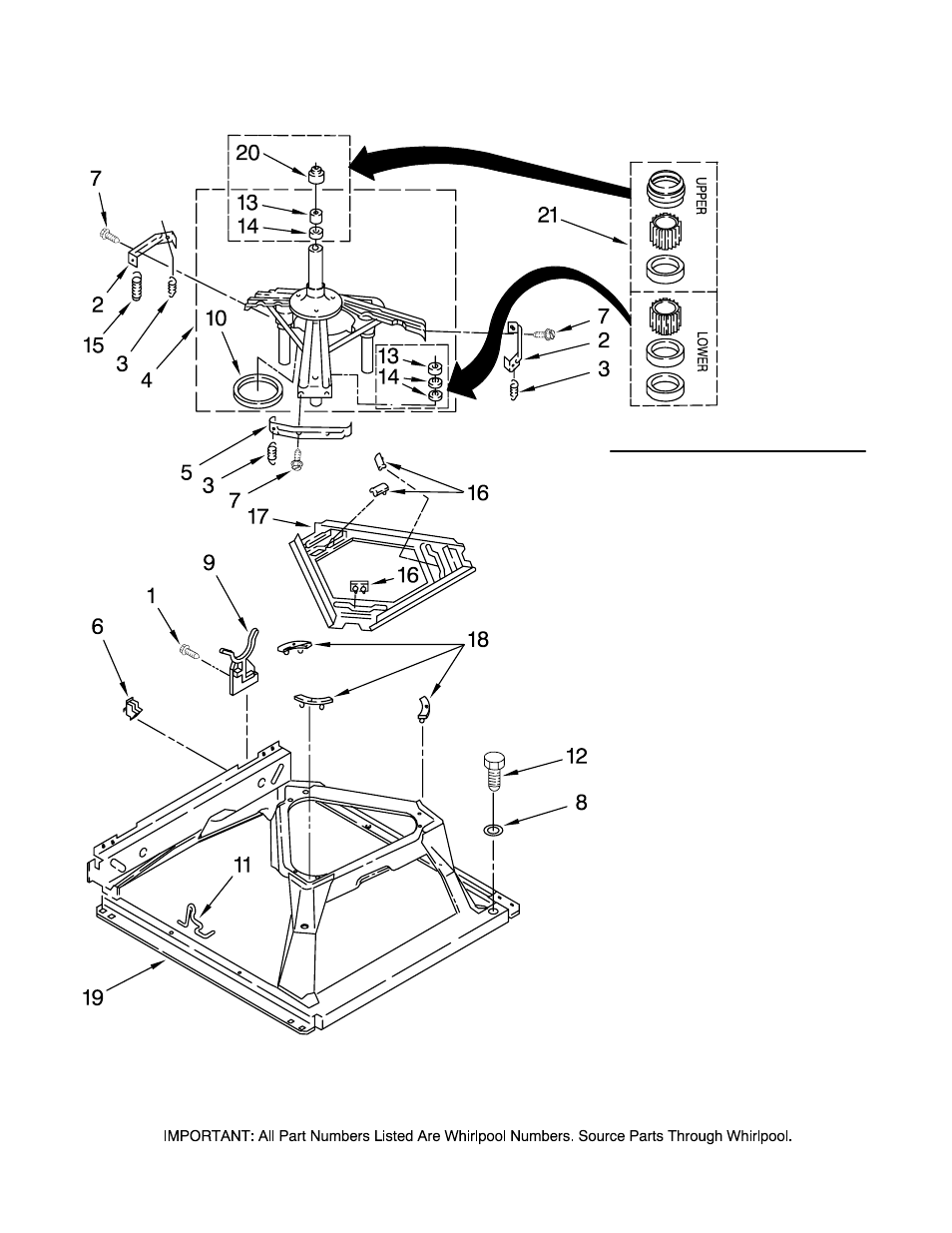 Machine base, Machine base parts | Maytag MGT3800TW0 User Manual | Page 14 / 22