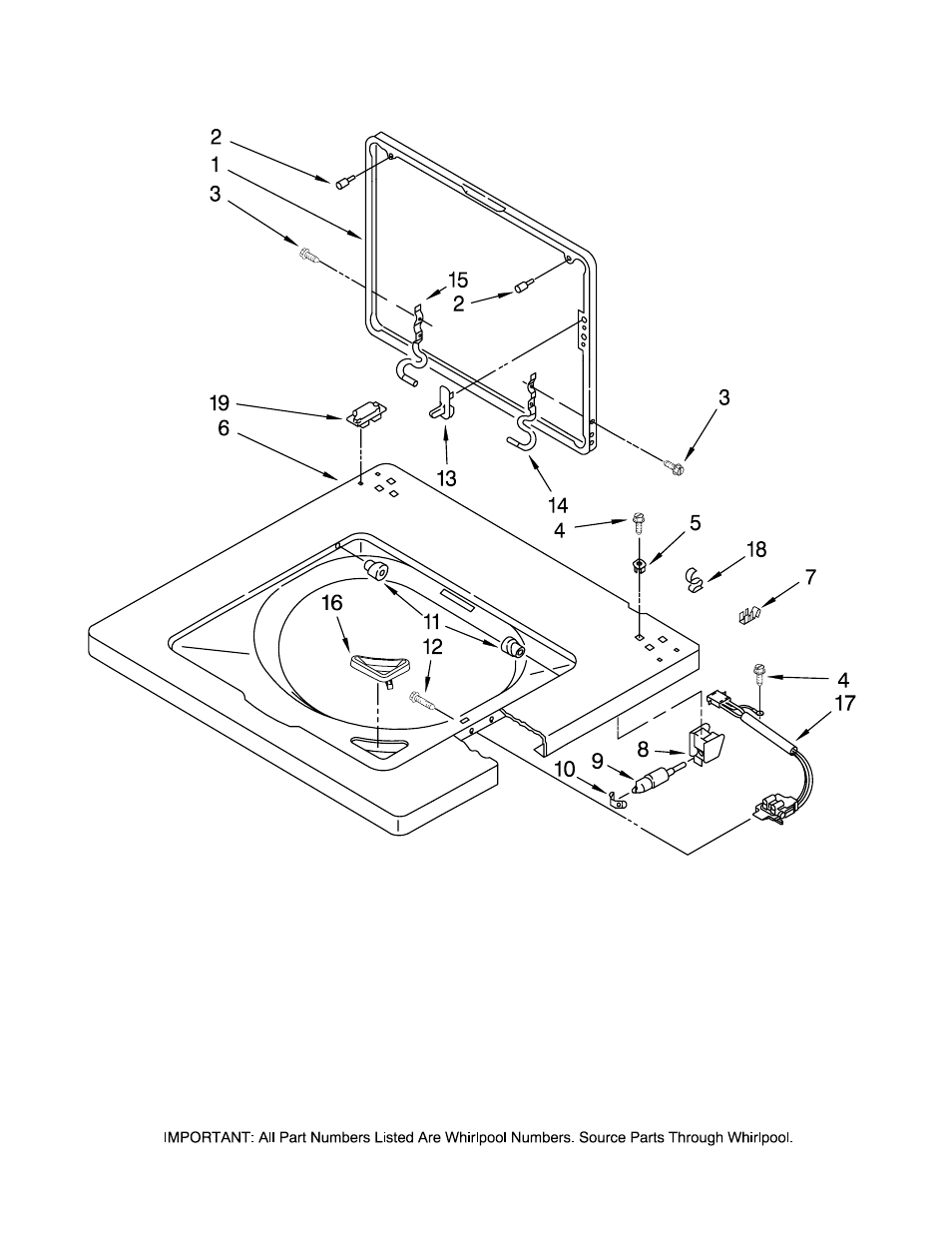 Washer top and lid, Washer top and lid parts | Maytag MGT3800TW0 User Manual | Page 9 / 22