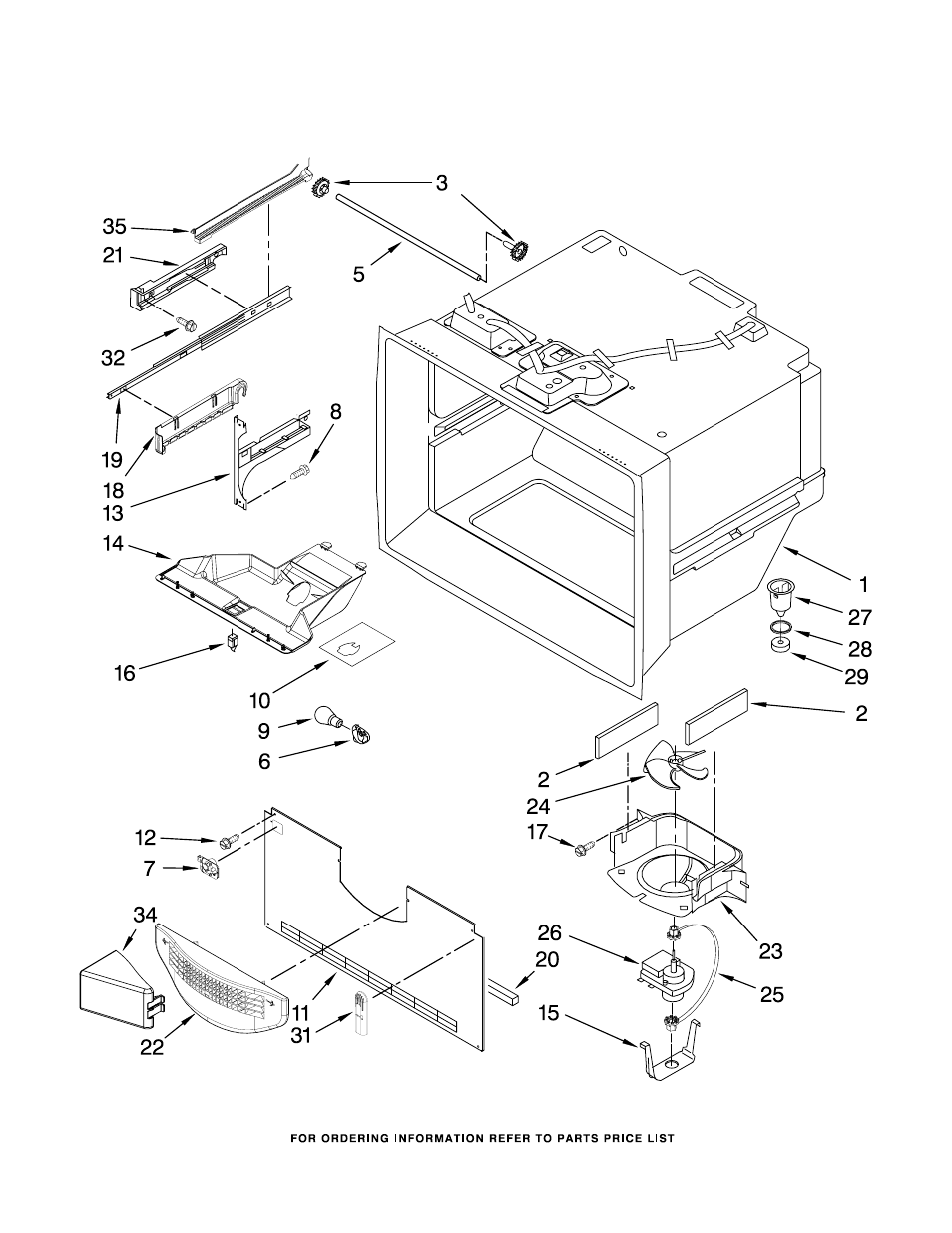 Freezer liner, Freezer liner parts | Maytag MFD2562VEM3 User Manual | Page 3 / 16