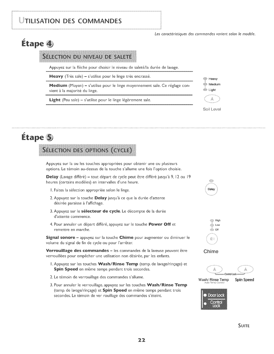 Etape, S/a/liei), Ptilisation des commandes | Maytag MAH-3 User Manual | Page 23 / 48