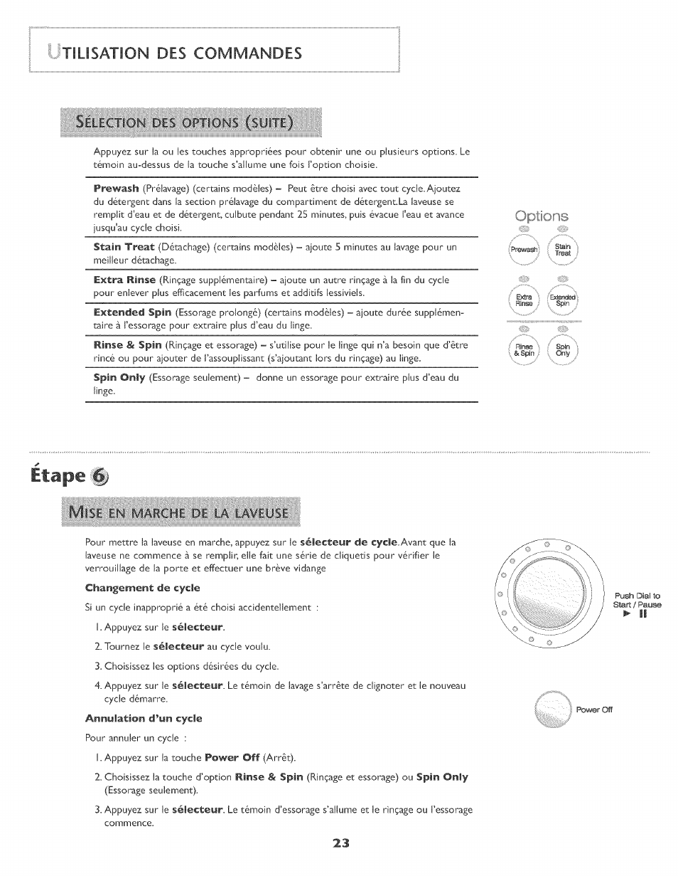 Шшйш5[-0шштжтш, Ш ш й ш, Т &м е | Étape, Musætion, Commandes, Options | Maytag MAH-3 User Manual | Page 24 / 48