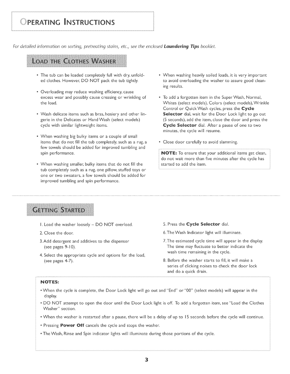 Perating i, Nstructions | Maytag MAH-3 User Manual | Page 4 / 48