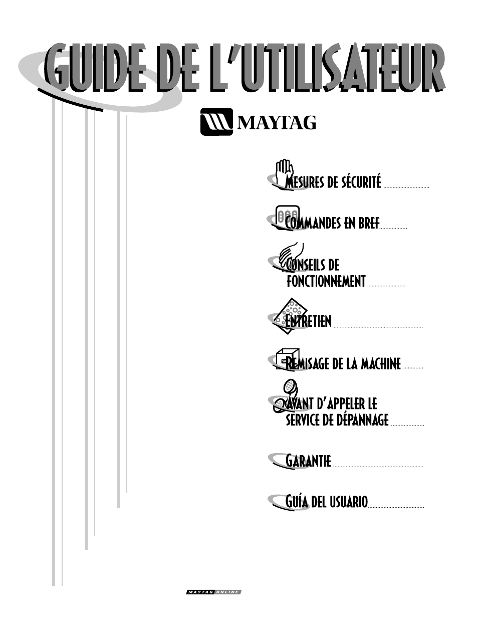 Machine à laver de grande capacité mav-18 | Maytag MAV-18 User Manual | Page 9 / 25