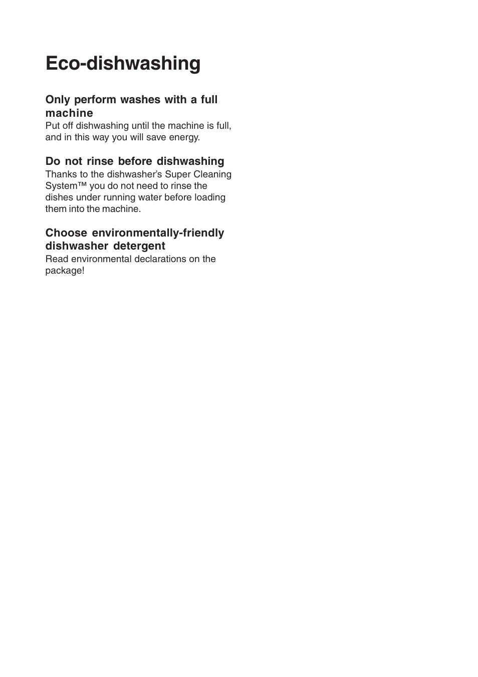 Eco-dishwashing | Maytag 661S/W User Manual | Page 14 / 36