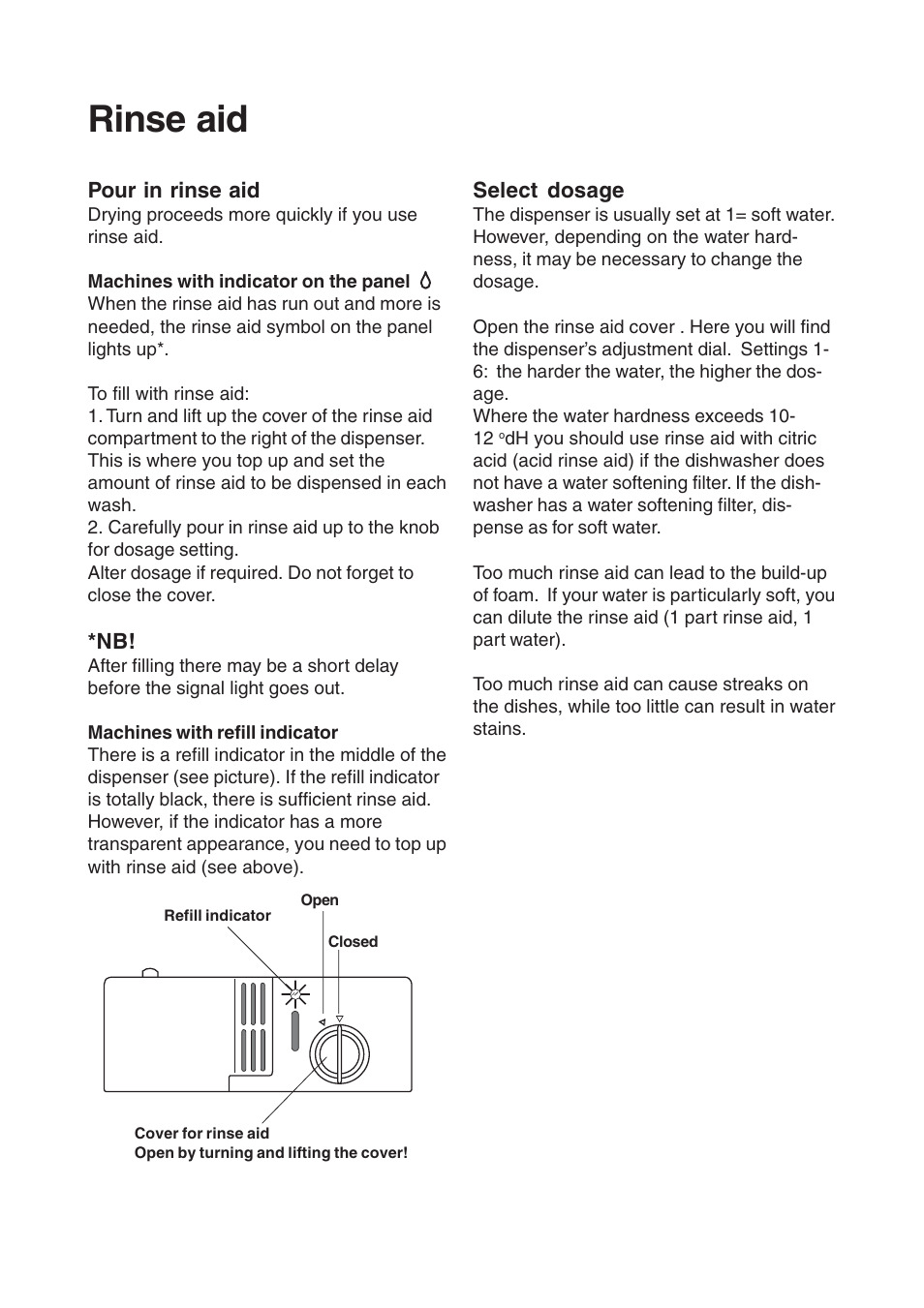 Rinse aid | Maytag 661S/W User Manual | Page 20 / 36