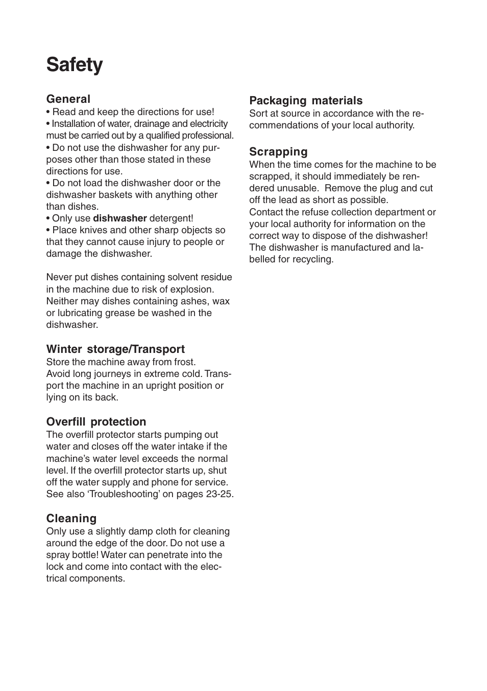 Safety | Maytag 661S/W User Manual | Page 6 / 36