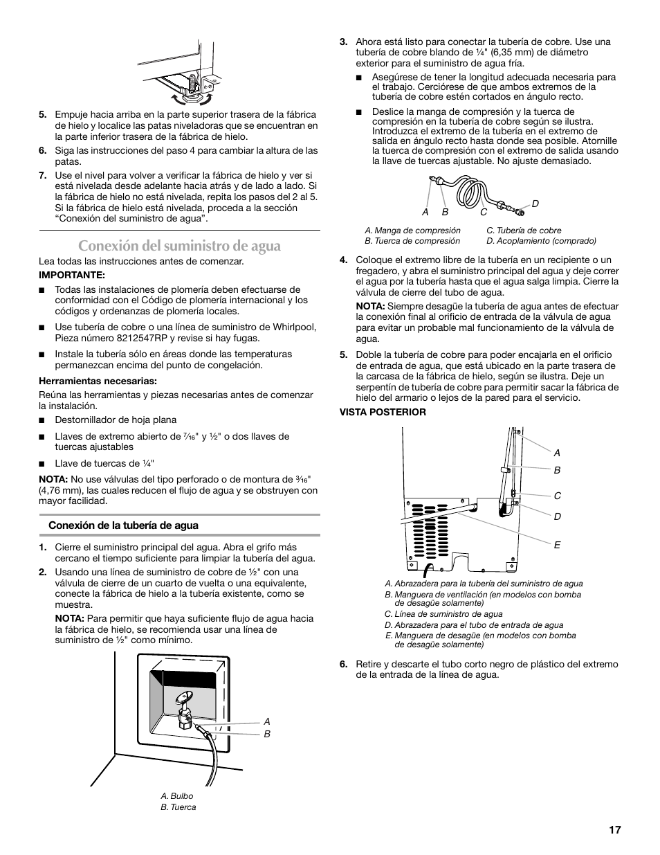 Conexión del suministro de agua | Maytag W10206488A User Manual | Page 17 / 42