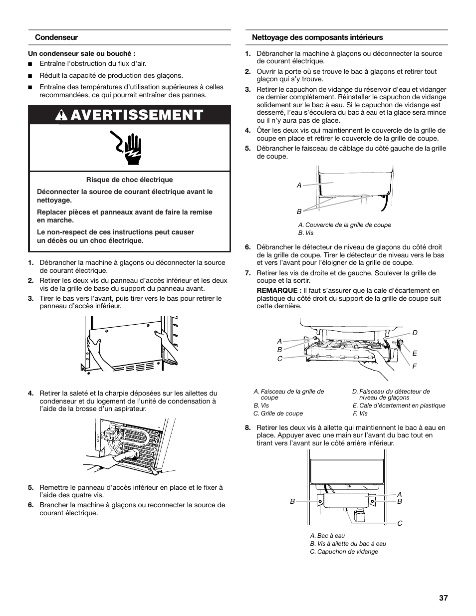 Avertissement | Maytag W10206488A User Manual | Page 37 / 42