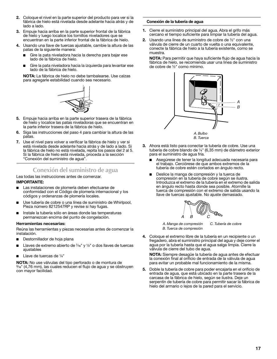 Conexión del suministro de agua | Maytag MIM1554WRS User Manual | Page 17 / 42