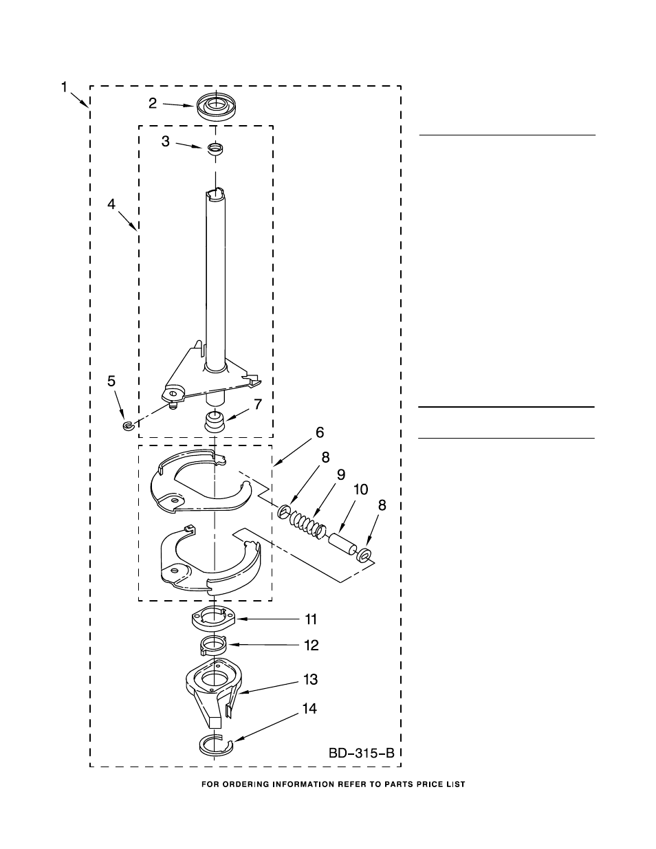 Brake and drive tube, Brake and drive tube parts | Maytag 3RLSQ8000JQ6 User Manual | Page 11 / 13