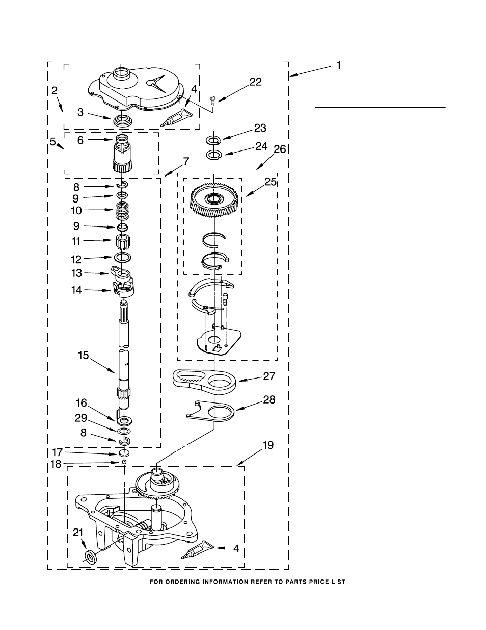 Gearcase, Gearcase parts | Maytag 3RLSQ8000JQ6 User Manual | Page 12 / 13