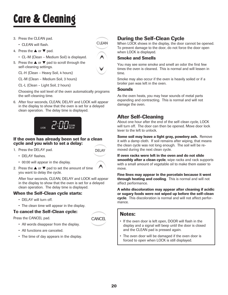 Care & cleaning, During the self-clean cycle, After self-cleaning | Maytag 8113P448-60 User Manual | Page 21 / 88