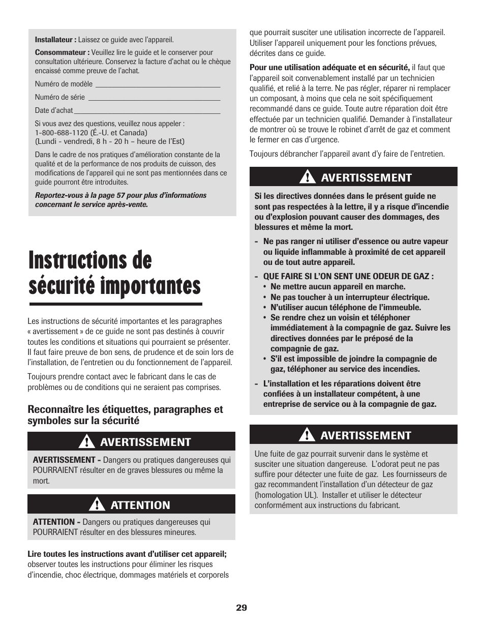 Instructions de sécurité importantes | Maytag 8113P448-60 User Manual | Page 30 / 88