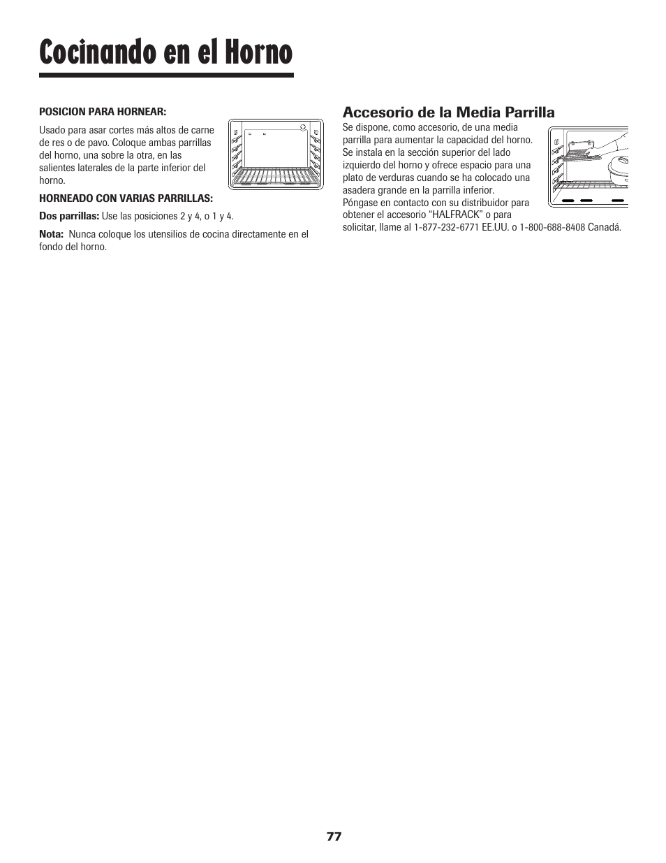 Cocinando en el horno | Maytag 8113P448-60 User Manual | Page 78 / 88