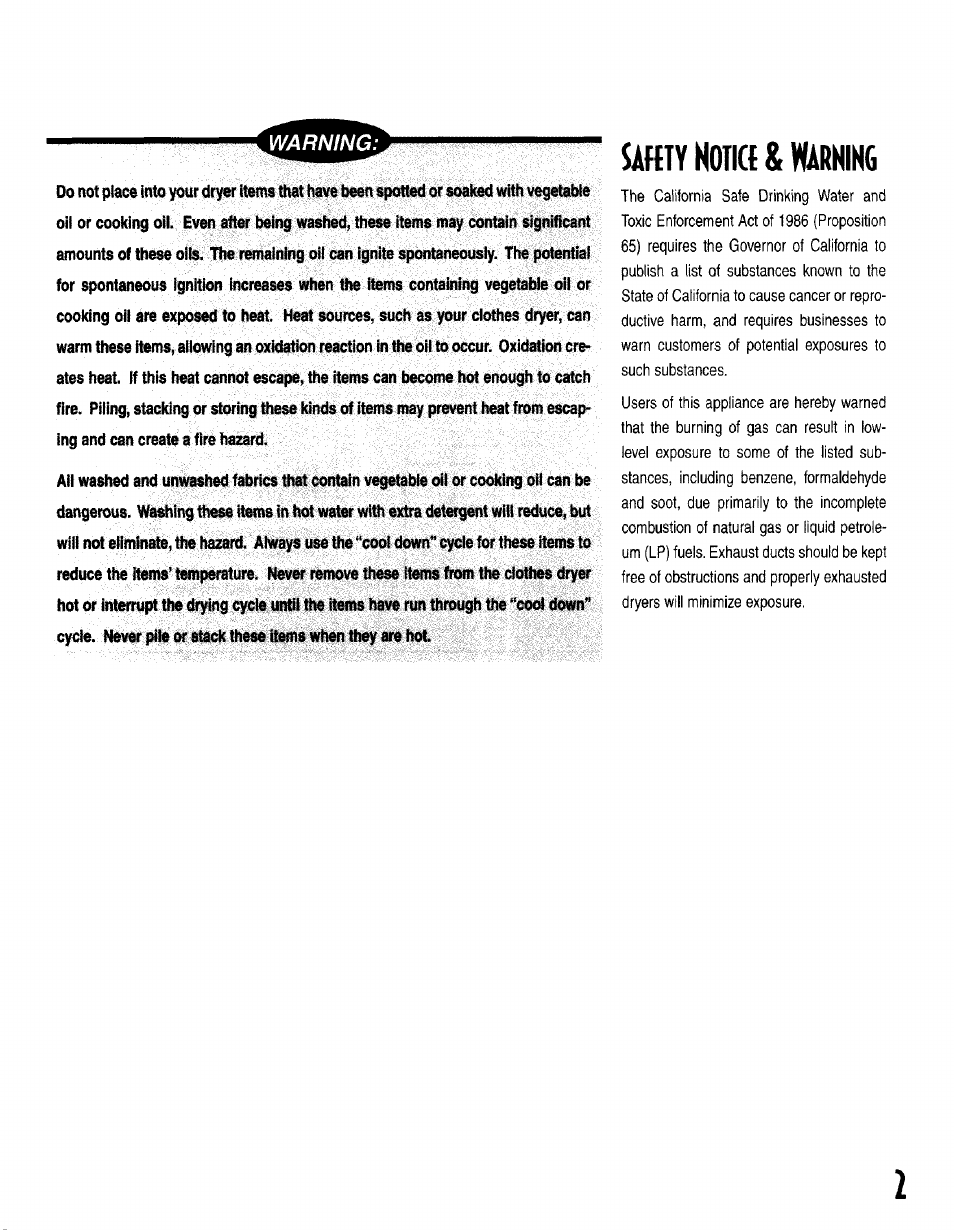 Uffty notia & warning | Maytag MD6200 User Manual | Page 3 / 12