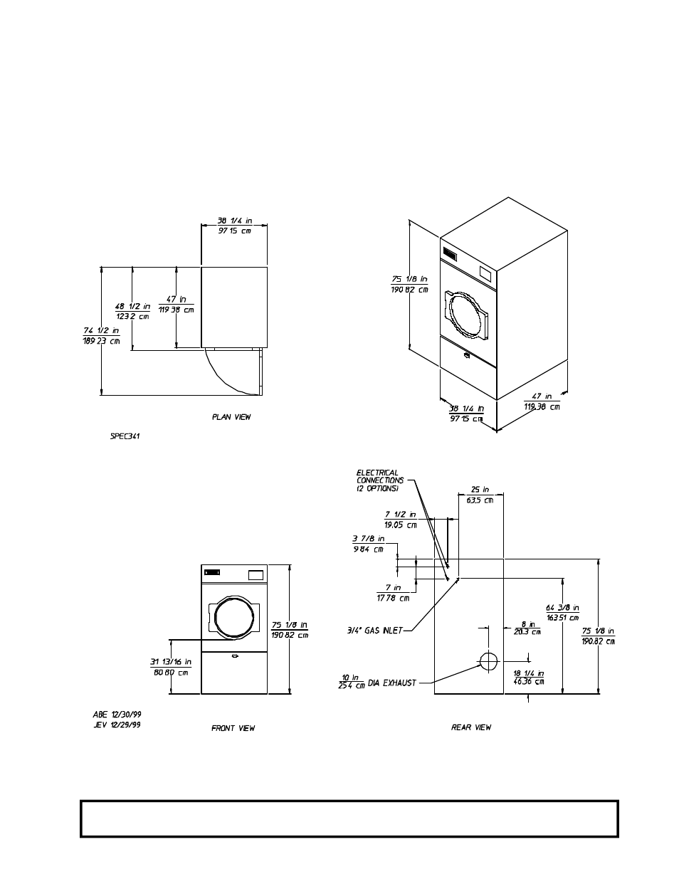 Specifications, Mdg-75 (direct spark ignition) | Maytag MDG-75 User Manual | Page 11 / 63