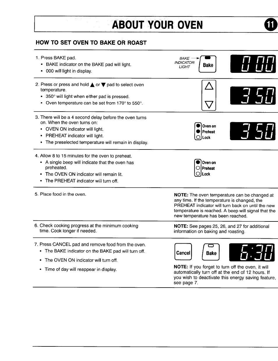 How to set oven to bake or roast, J o n, J c n | About your oven, J j l i, U j u, C • 0 п | Maytag 8111P375-60 User Manual | Page 11 / 32
