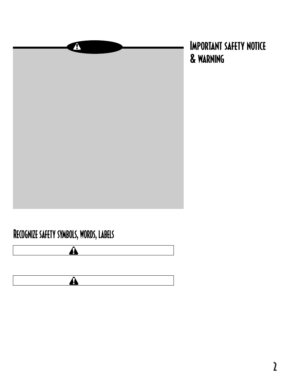 Important safety notice & warning, Recognize safety symbols, words, labels, Warning caution | Maytag INTELLIDRY MD-16 User Manual | Page 3 / 12