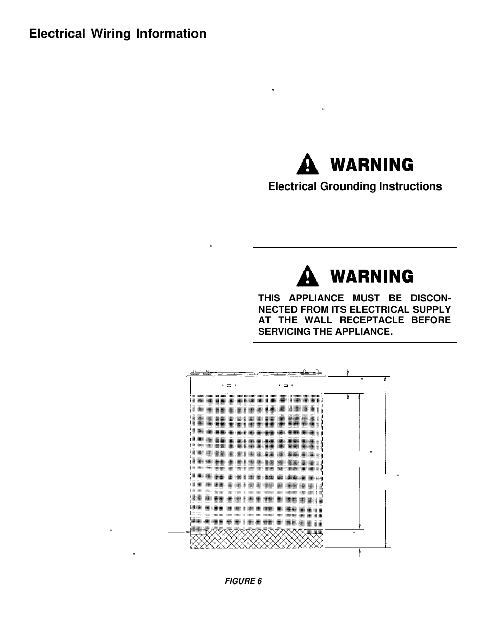 Electrical wiring information, Electrical grounding instructions | Maytag MGC5536 User Manual | Page 7 / 36