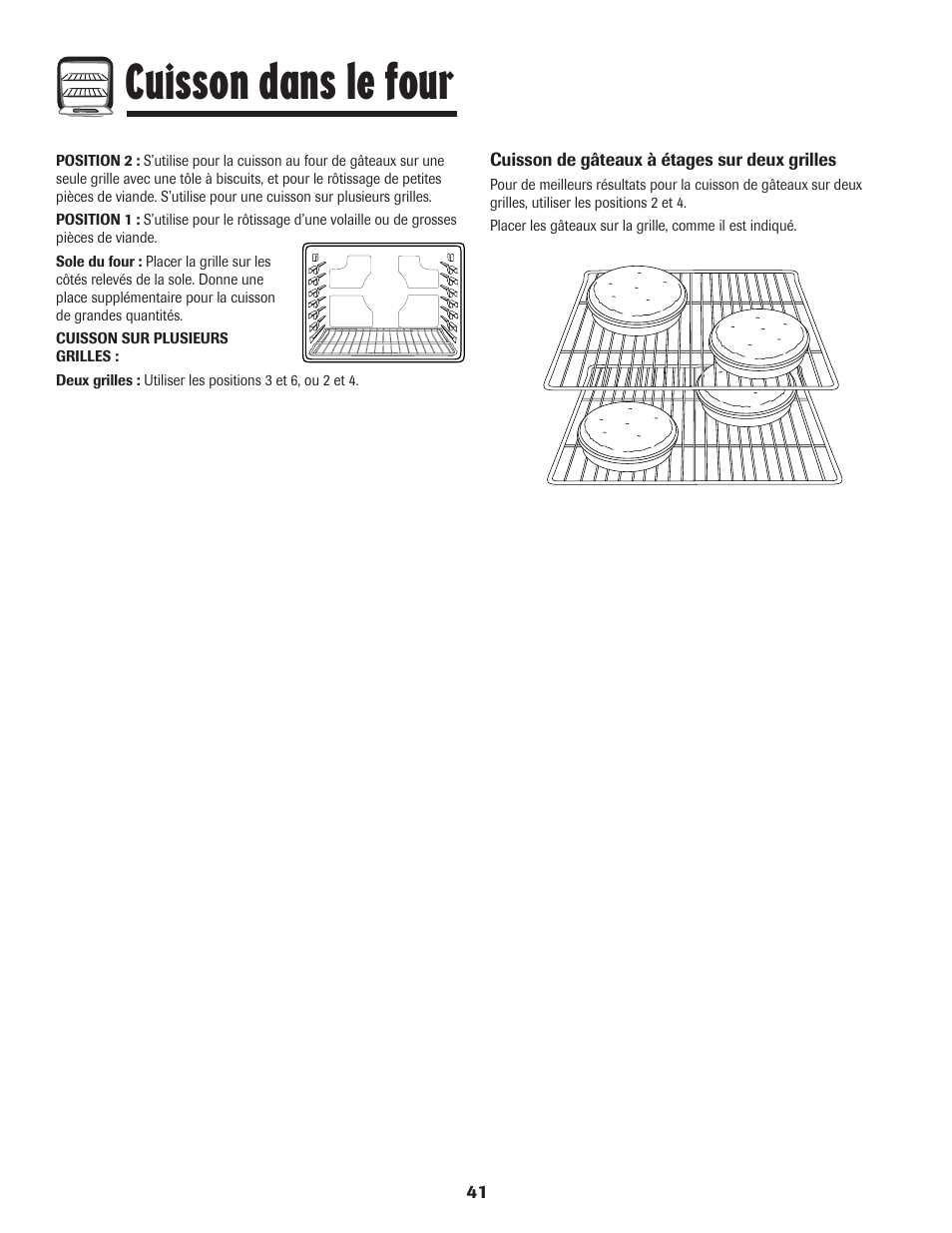 Cuisson dans le four | Maytag Gas - Precision Touch Control 500 Range User Manual | Page 42 / 80