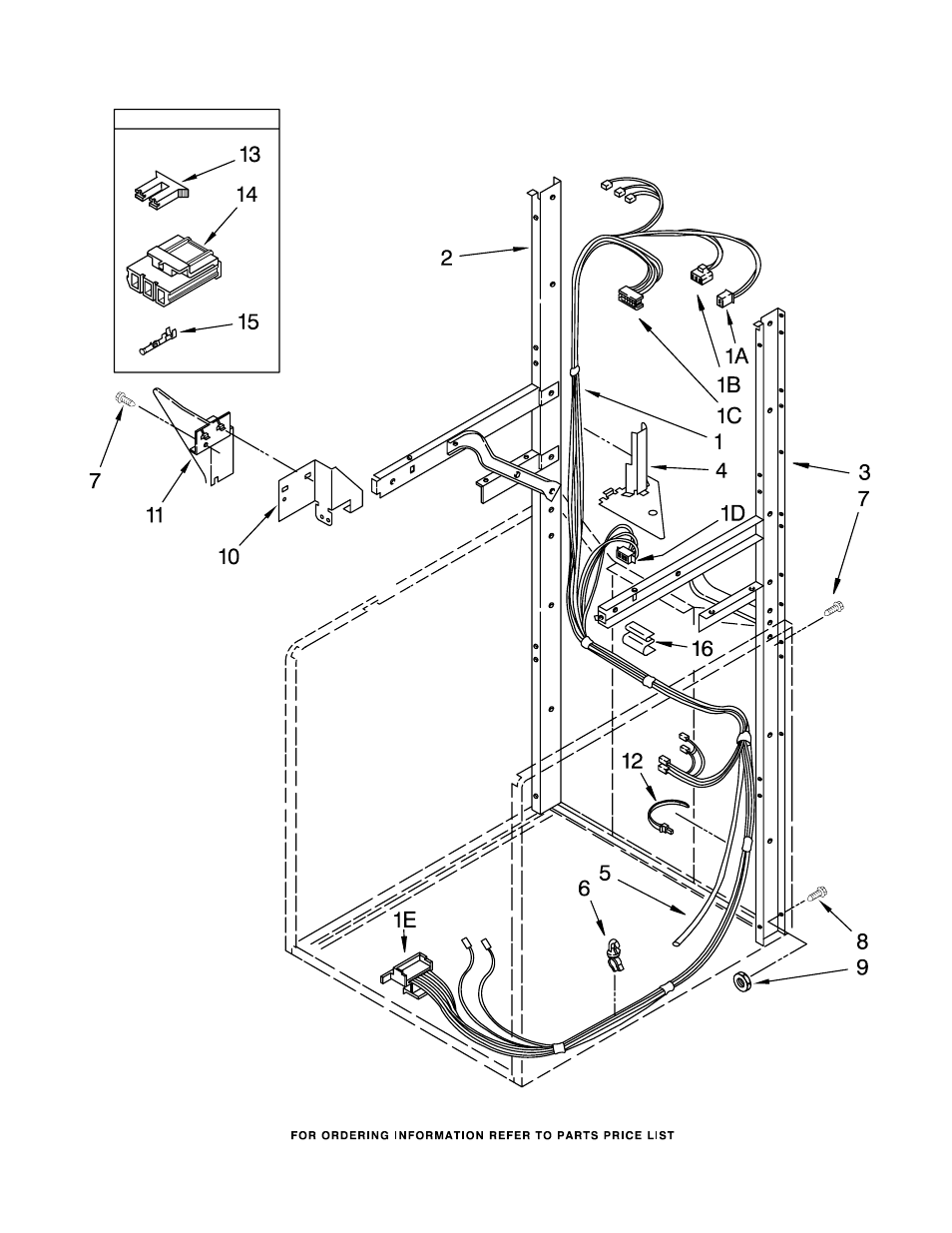 Dryer support and washer harness, Dryer support and washer harness parts | Maytag MGT3800TW1 User Manual | Page 7 / 22