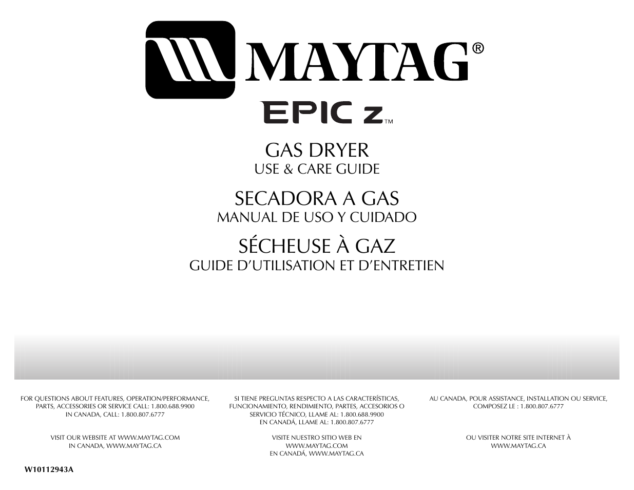 Maytag Epic z W10112943A User Manual | 84 pages