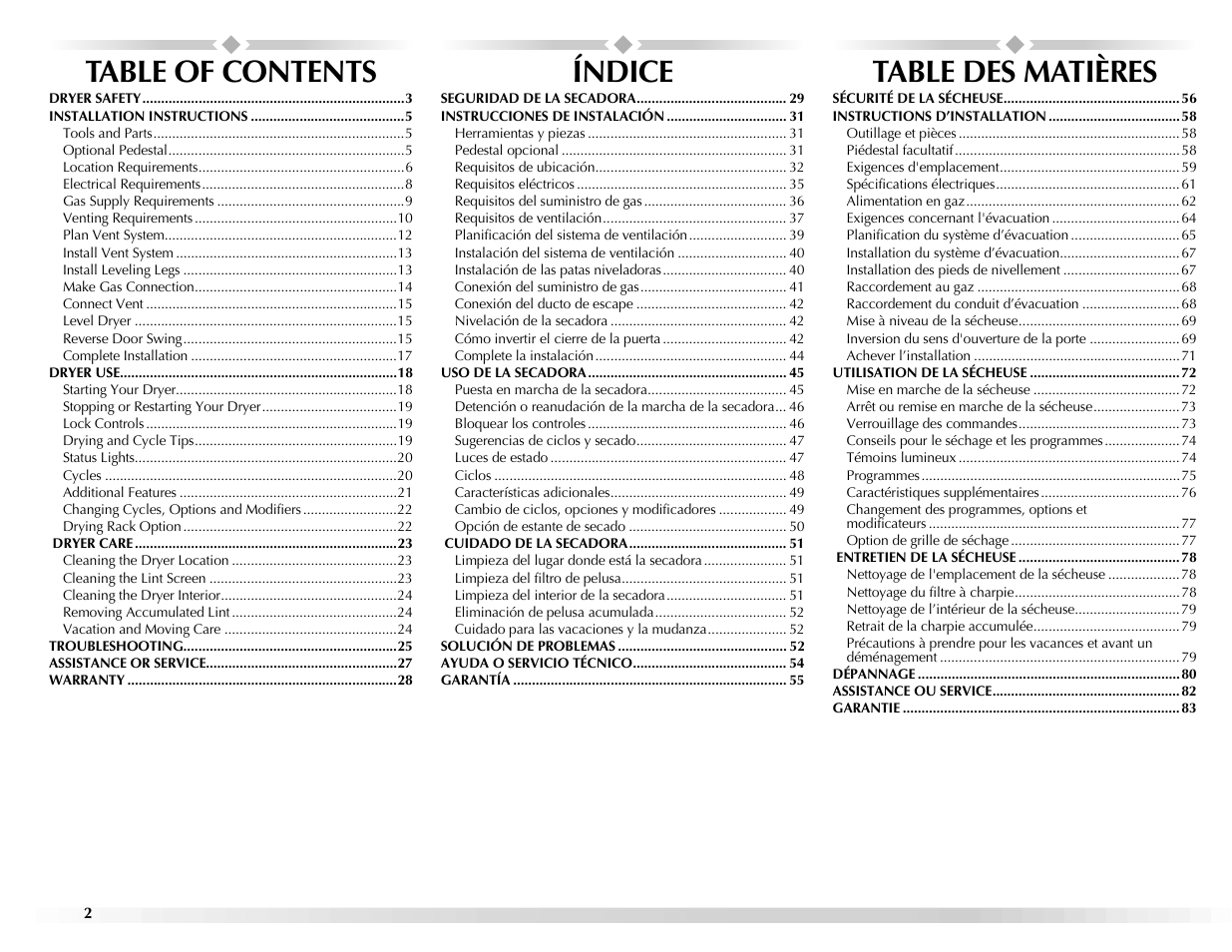 Maytag Epic z W10112943A User Manual | Page 2 / 84