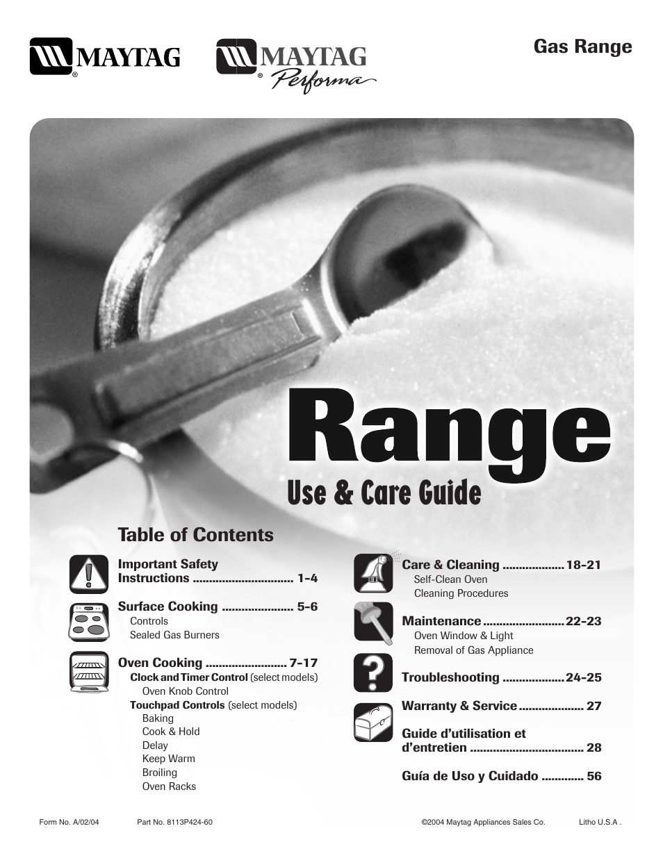 Maytag Performa 8113P424-60 User Manual | 84 pages
