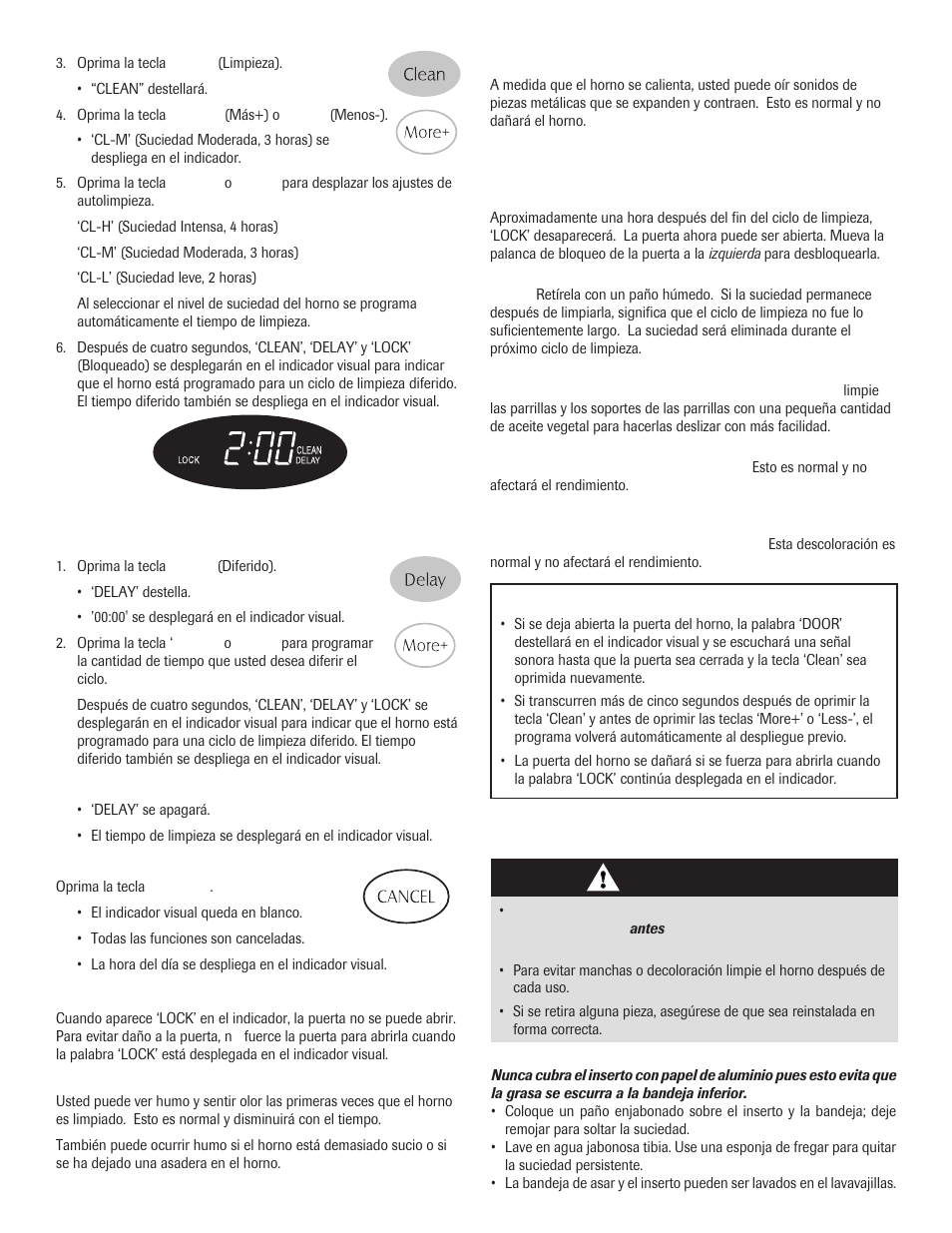 Después del ciclo de autolimpieza, Procedimientos de limpieza, Notas | Durante el ciclo de autolimpieza, Precaución | Maytag 8113P645-60 User Manual | Page 51 / 68